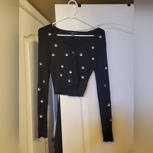 Yin yang crop sweater